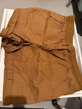 one 5 one Men's Casual Drawstring Shorts in Caramel Brown